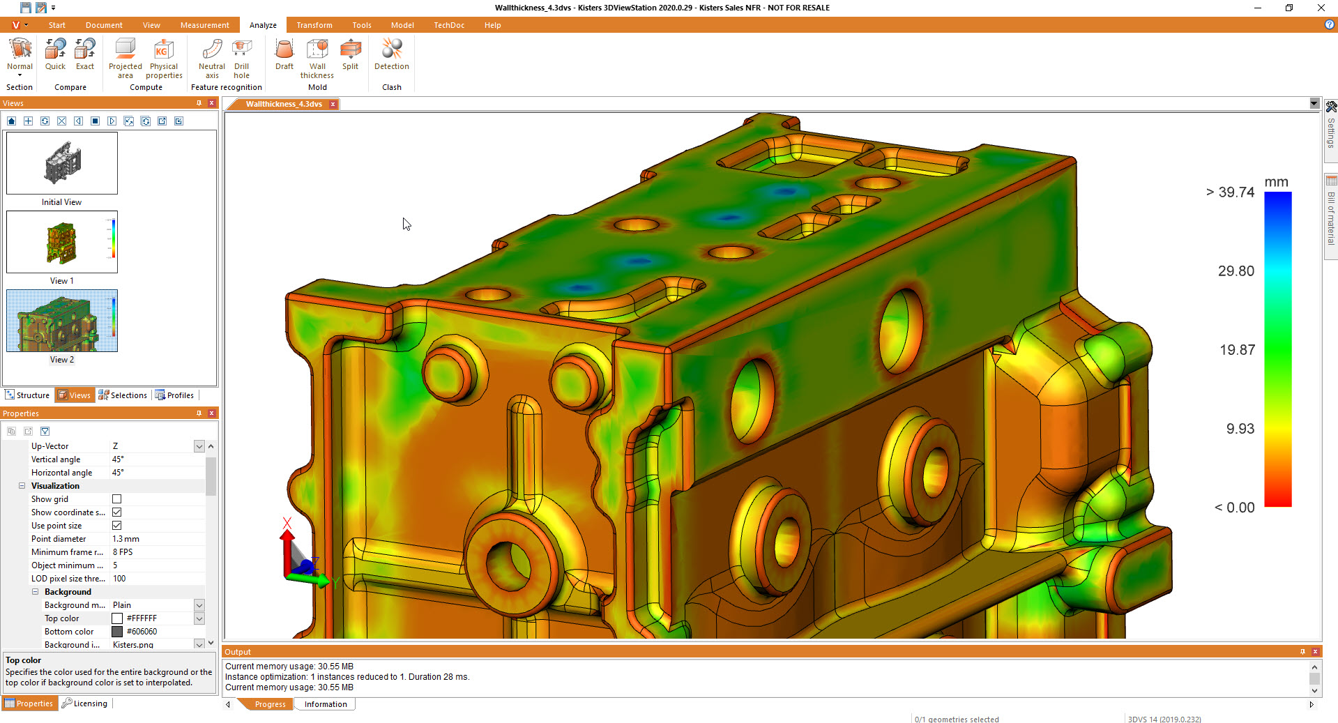 3DViewStation Digital Mock up Wall thickness graduated 3DViewStation Digital Mock up Wall thickness graduated