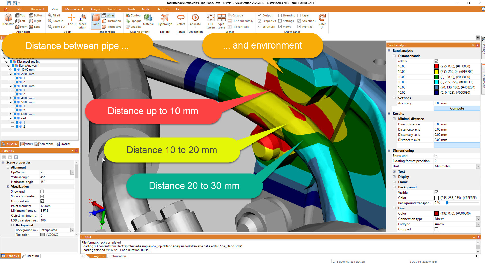 3DViewStation Distance automotive pipe 3DViewStation Distance automotive pipe
