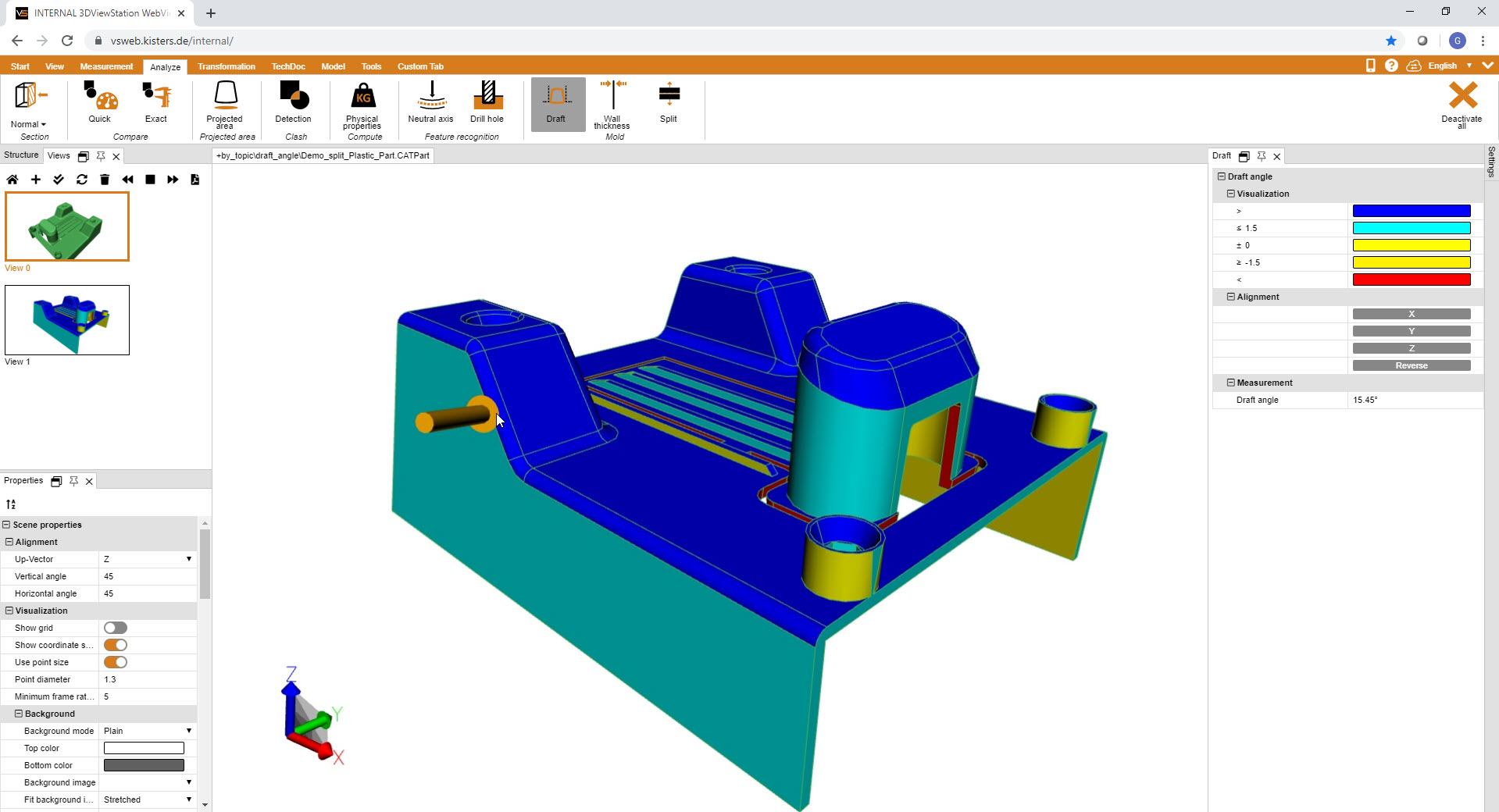3DViewStation draft angle 3DViewStation draft angle