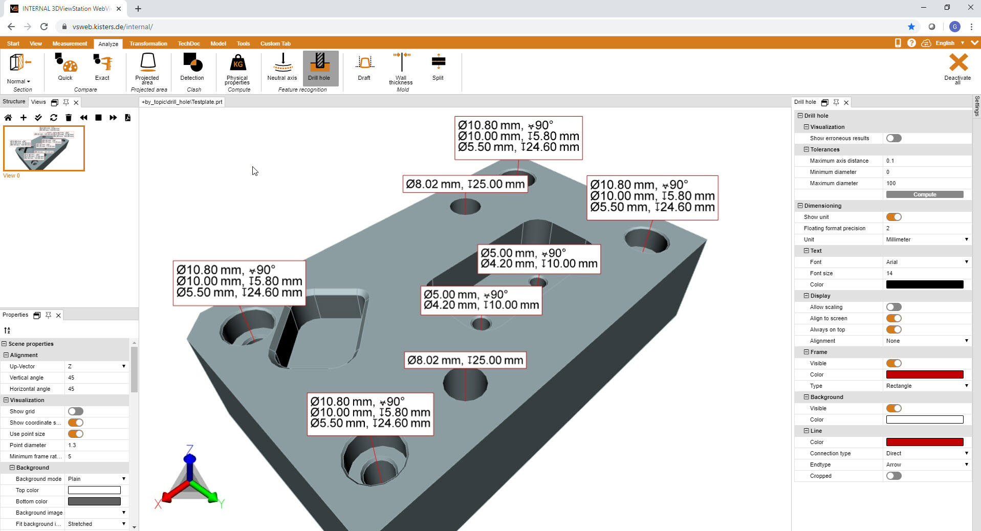 3DViewStation Drill Hole Plate 3DViewStation Drill Hole Plate