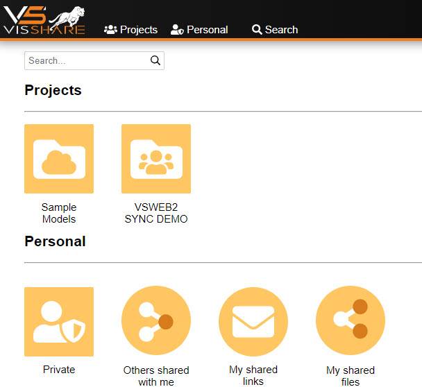 VisShare initial screen
